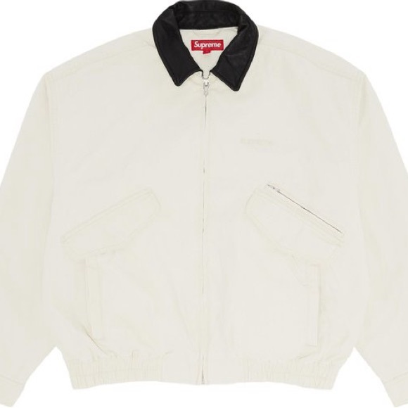 Supreme Leather Collar Utility Jacket - Picture 1 of 5